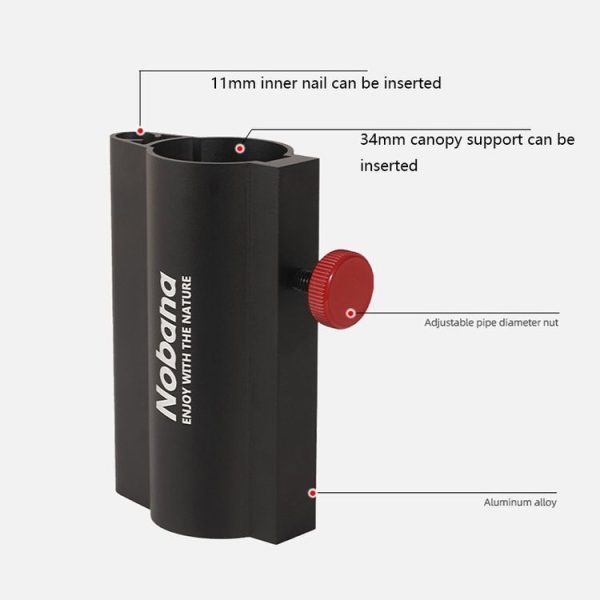 Outdoor Camping Canopy Pole Holder (Black) - Image 4