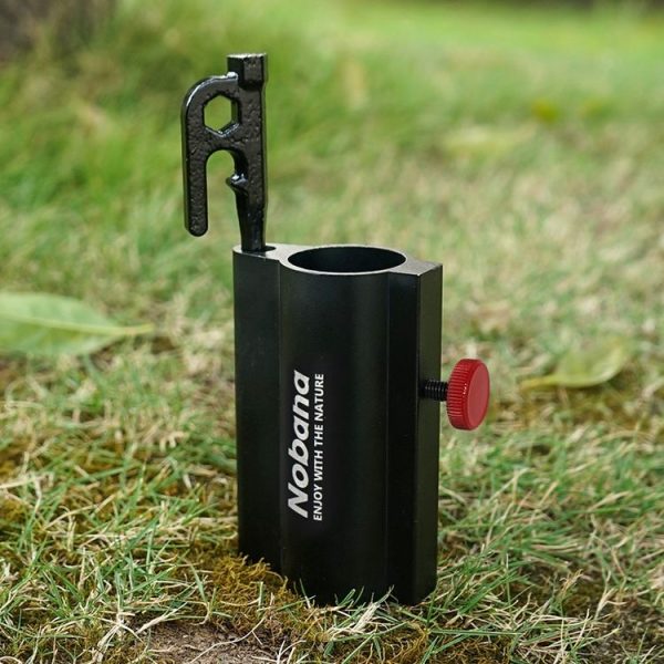Outdoor Camping Canopy Pole Holder (Black) - Image 7
