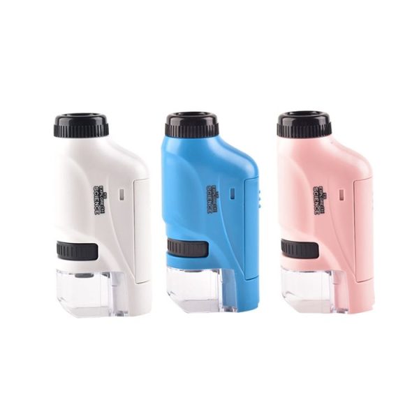 Children Handheld Portable Laboratory Equipment Microscope Toys, Colour: Lite Standard (Pink) - Image 2