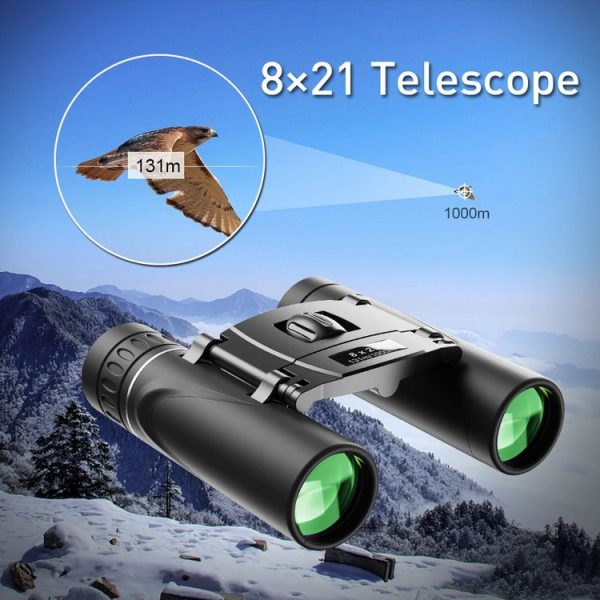 APEXEL 8 x 21 Zoom Binoculars Telephoto 3000m Long Distance Foldable HD Mini Telescope (Black) - Image 4