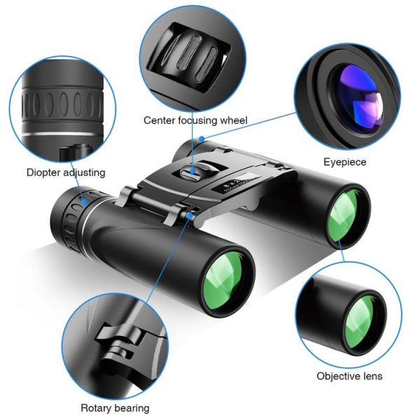 APEXEL 8 x 21 Zoom Binoculars Telephoto 3000m Long Distance Foldable HD Mini Telescope (Black) - Image 6