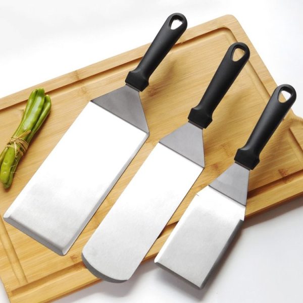 Stainless Steel Pizza Spatula Multi-function Pancake Spatula, Specification: 300mm (Square) - Image 7