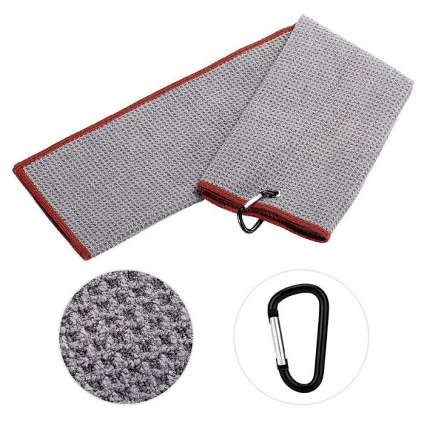 Hook Towel + Club Cleaning Brush Golf Cleaning Set (Grey) - Image 2