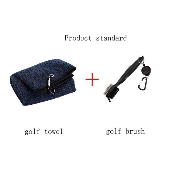 Hook Towel + Club Cleaning Brush Golf Cleaning Set (Grey) - Image 3