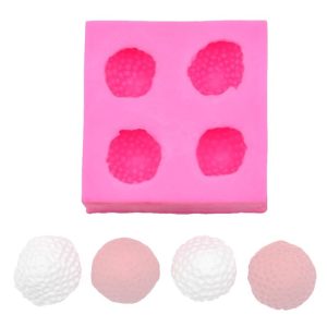 Fondant Chocolate Cake Decorating Strawberry Silicone Mold (Pink)