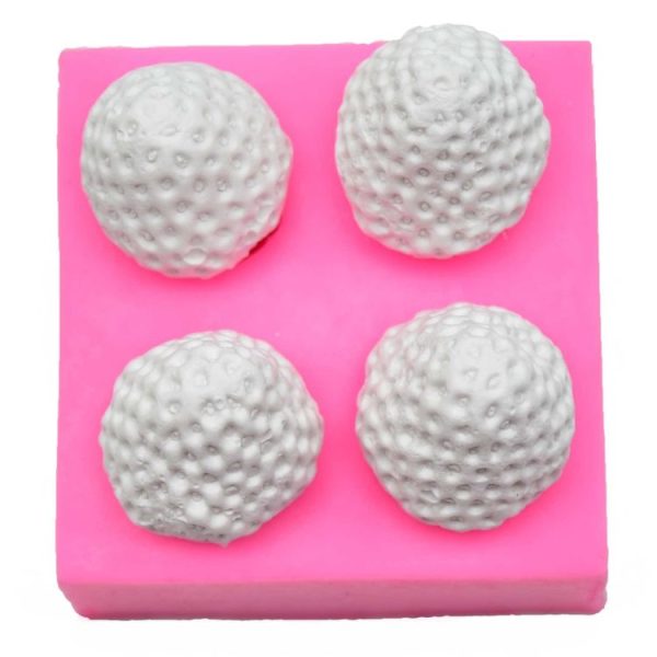 Fondant Chocolate Cake Decorating Strawberry Silicone Mold (Pink) - Image 4