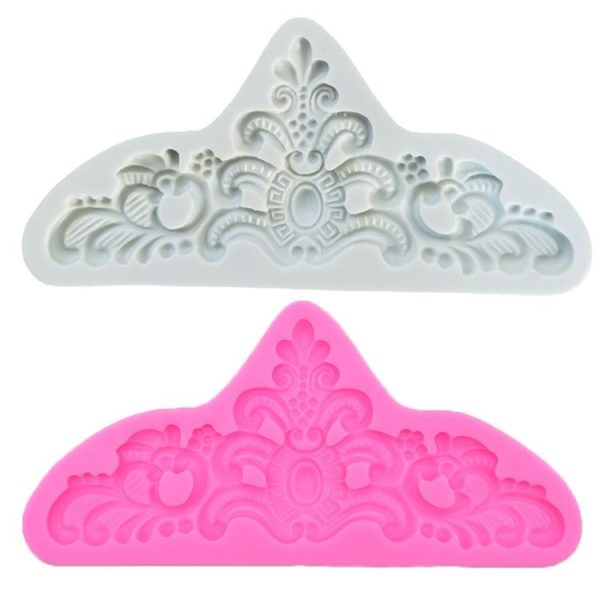 Retro Embossed Fondant Chocolate Cake Silicone Mold (Grey) - Image 2