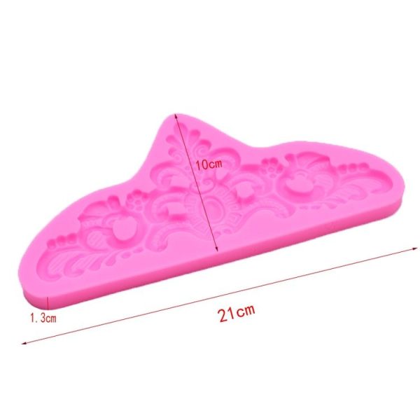 Retro Embossed Fondant Chocolate Cake Silicone Mold (Grey) - Image 3