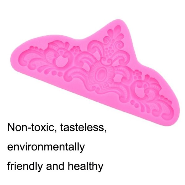 Retro Embossed Fondant Chocolate Cake Silicone Mold (Grey) - Image 4