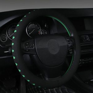 Sports Punched EVA Car Steering Wheel Cover, Size: 38cm (Green)