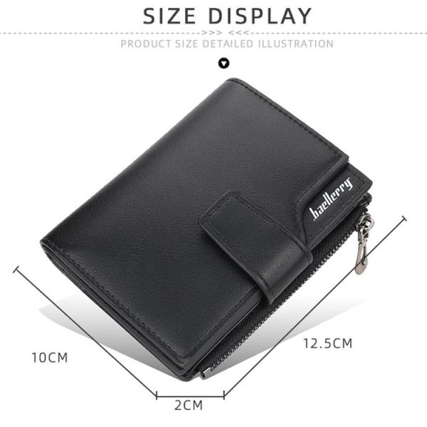 Baellerry N5013 Ladies Cropped Wallet Multi-Card Slot Zipper Buckle Coin Purse (Light Blue) - Image 3