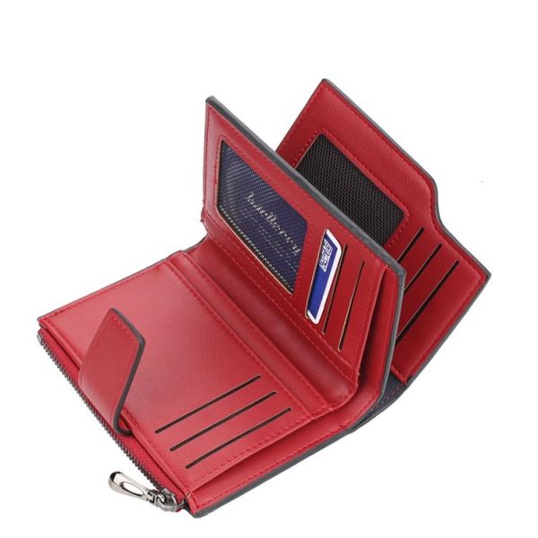 Baellerry N5013 Ladies Cropped Wallet Multi-Card Slot Zipper Buckle Coin Purse (Light Blue) - Image 6