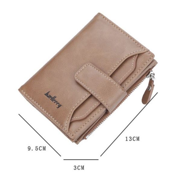 Baellerry D3218 Men Short Multi-Card Slot Zipper Wallet Large Capacity Card Holder (Brown) - Image 3