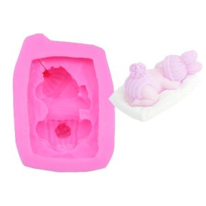 Fondant Cake Chocolate Silicone Mold (Pink)