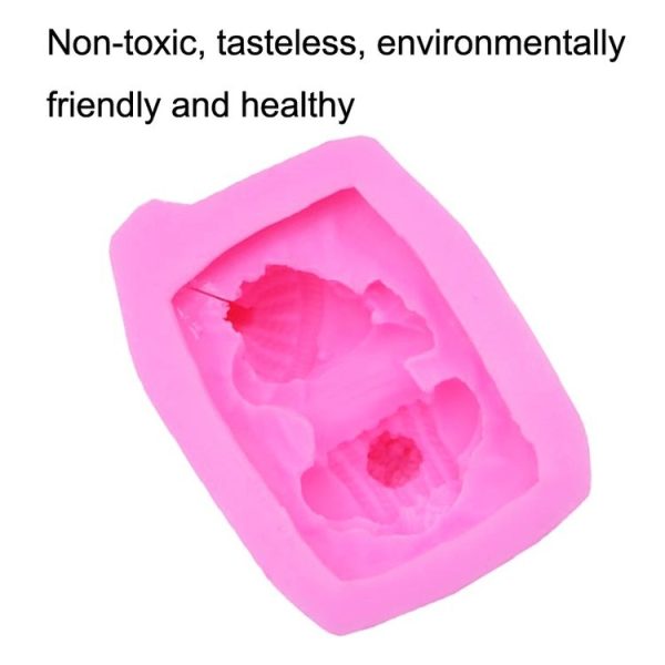 Fondant Cake Chocolate Silicone Mold (Pink) - Image 3