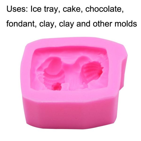 Fondant Cake Chocolate Silicone Mold (Pink) - Image 4