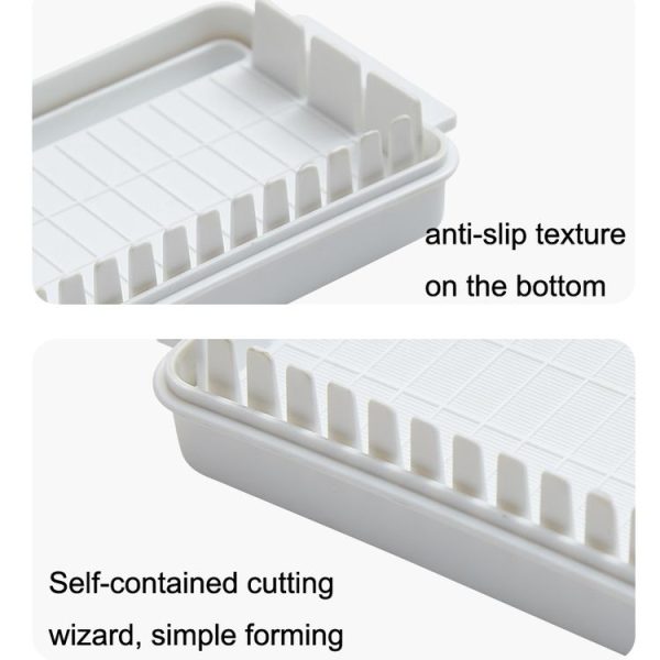 Transparent Large Capacity Butter Cut Storage Box (White) - Image 3