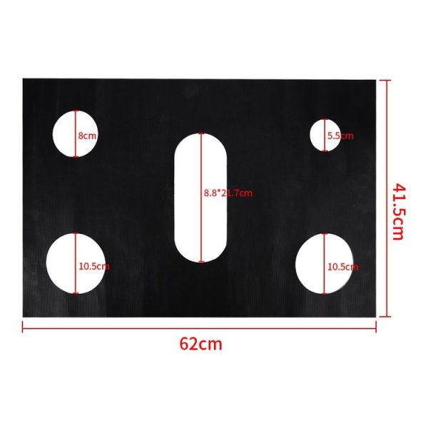 Gas Stove 5-hole Oil-proof Pad Teflon Protective Cover Anti-dirty Pad, Size: 0.2mm (Black) - Image 3