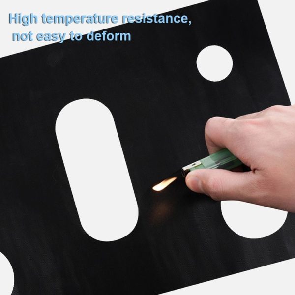 Gas Stove 5-hole Oil-proof Pad Teflon Protective Cover Anti-dirty Pad, Size: 0.2mm (Black) - Image 5
