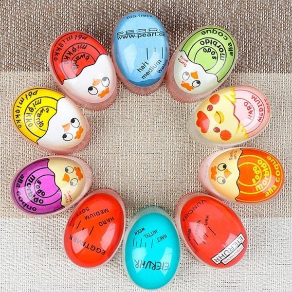 Boiled Egg Timer Reminder Color-changing Cartoon Egg Timer, Specification: Pink Chick - Image 2