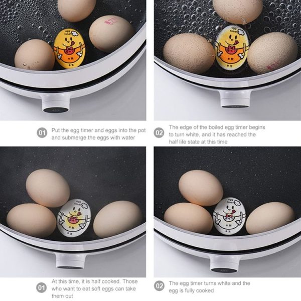 Boiled Egg Timer Reminder Color-changing Cartoon Egg Timer, Specification: Pink Chick - Image 6