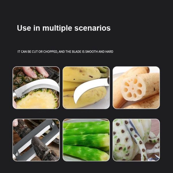 4 In 1 Stainless Steel Pineapple Knife Fruit Knife Sugar Cane Peeler - Image 2