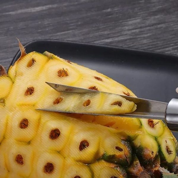 4 In 1 Stainless Steel Pineapple Knife Fruit Knife Sugar Cane Peeler - Image 4