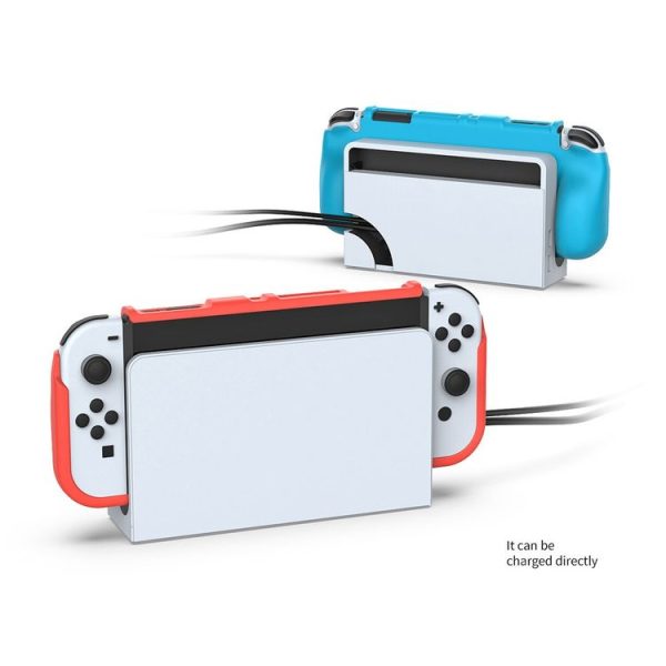 DOBE TNS-1186 Game Console TPU Anti-skid Protective Case For Switch OLED (Red) - Image 3