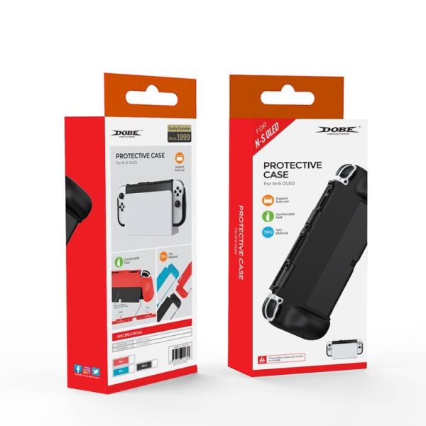 DOBE TNS-1186 Game Console TPU Anti-skid Protective Case For Switch OLED (Red) - Image 5