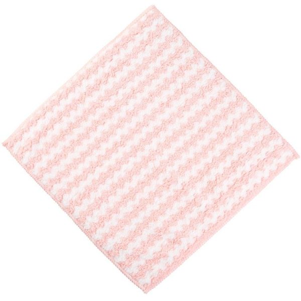 10 PCS Absorbent Wave Dish Cloth Rag Non-stick Oil Coral Velvet Dish Towel Random Color (25 x 25cm) - Image 3