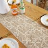 Widened And Stitched Rustic Knitted Hollow Tablecloth, Size: 30x280cm (Phoenix Double Stitching) - Image 5