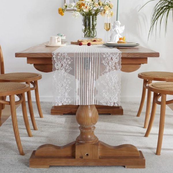 Romantic Lace Table Runner Wedding Decoration, Size: 180cm (White Lace) - Image 4