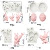 2 PCS Easter Bunny Egg Chocolate Baking Clay Silicone Mold, Specification: Carrot Rabbit - Image 3