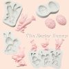 2 PCS Easter Bunny Egg Chocolate Baking Clay Silicone Mold, Specification: Carrot Rabbit - Image 5