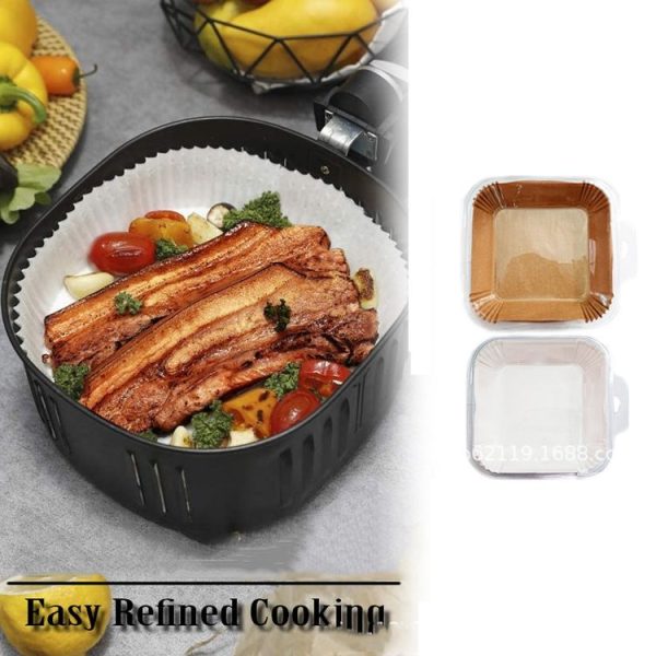 50pcs / Box Air Fryer Liner Baking Oil-absorbing Oil-proof Paper Tray (Normal Color) - Image 7