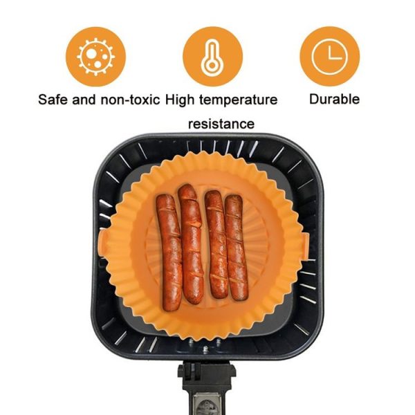 Air Fryer Special High Temperature Oil Absorption Silicone Pad, Colour: Large Sky Blue - Image 5