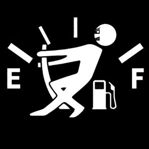 Pull Fuel Tank Pointer To Full Hellaflush Reflective Vinyl Car Sticker (Silver White)