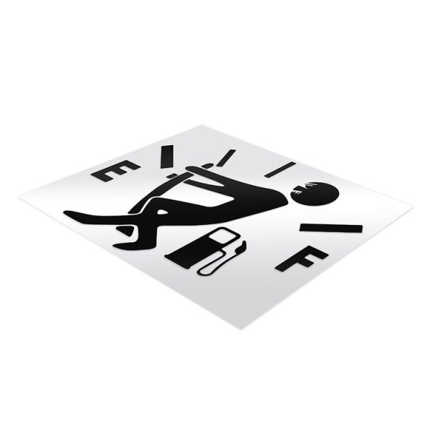 Pull Fuel Tank Pointer To Full Hellaflush Reflective Vinyl Car Sticker (Silver White) - Image 3
