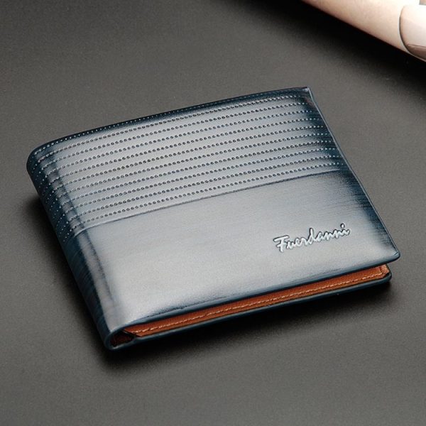 Baellerry KL017 Casual Short Embossed Wallet Horizontal Wallet For Men (Dark Brown) - Image 3