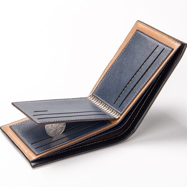 Baellerry KL017 Casual Short Embossed Wallet Horizontal Wallet For Men (Dark Brown) - Image 4