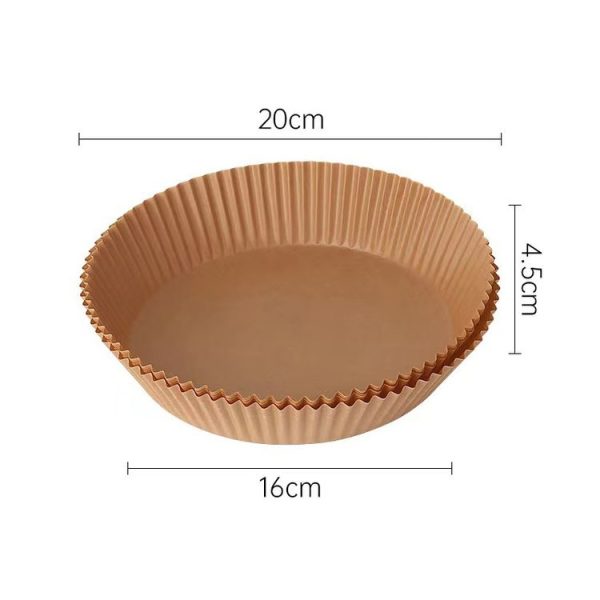 Home Air Fryer Baking Oil Absorbing Paper, Specification: Normal Color Boxed 50 PCS - Image 3