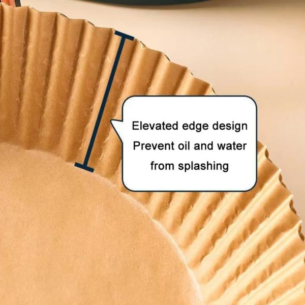 Home Air Fryer Baking Oil Absorbing Paper, Specification: Normal Color Boxed 50 PCS - Image 4