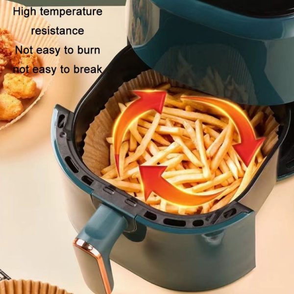 Home Air Fryer Baking Oil Absorbing Paper, Specification: Normal Color Boxed 50 PCS - Image 5