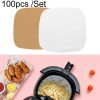 Air Fryer Special Paper Pad Grilled Meat Paper Oil Absorbed Paper, Color Random Delivery, Style: Square Without Hole (23cm)