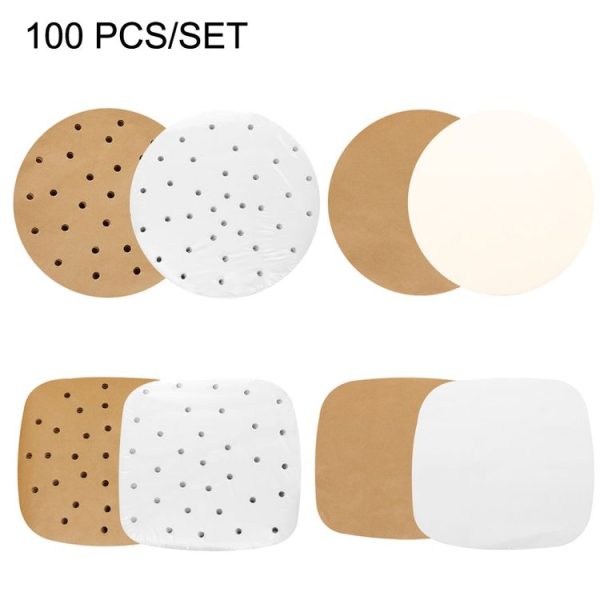 Air Fryer Special Paper Pad Grilled Meat Paper Oil Absorbed Paper, Color Random Delivery, Style: Square Without Hole (25cm) - Image 2