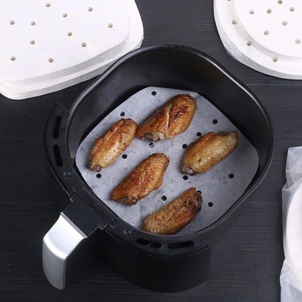 Air Fryer Special Paper Pad Grilled Meat Paper Oil Absorbed Paper, Color Random Delivery, Style: Square Without Hole (25cm) - Image 4