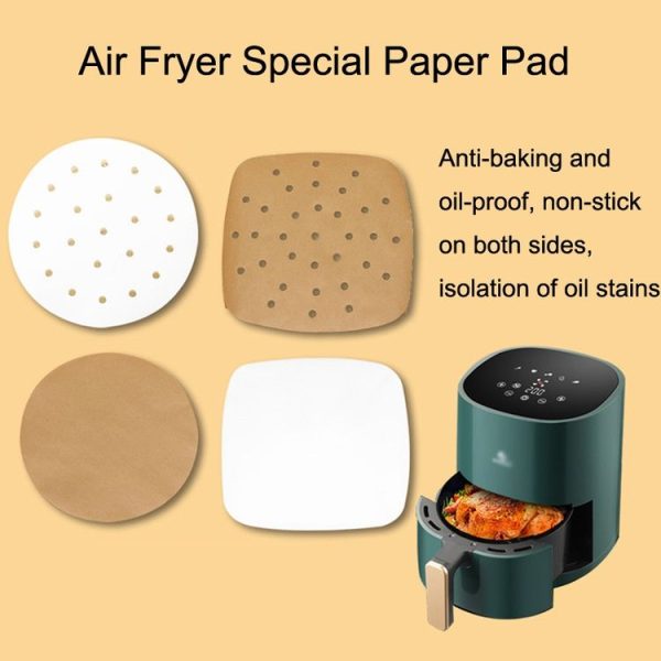 Air Fryer Special Paper Pad Grilled Meat Paper Oil Absorbed Paper, Color Random Delivery, Style: Square Without Hole (25cm) - Image 7
