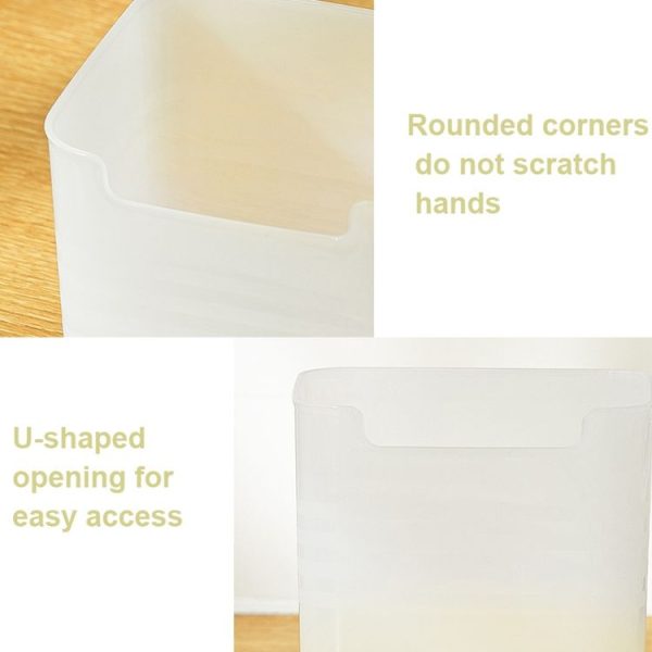 3 PCS Refrigerator Side Door Storage Box Food Classification Fresh-keeping Box (Matte Transparent) - Image 5