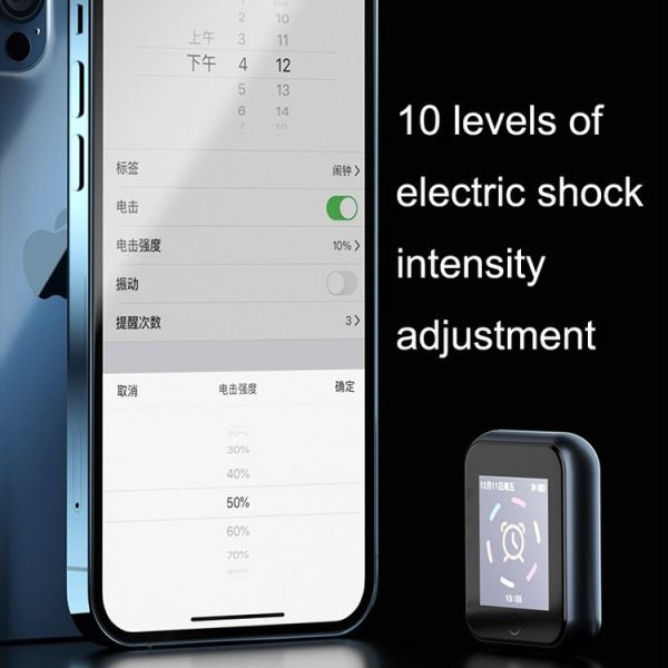 HZQW-101 Silent Alarm Shock Smart Wireless Watch Bed Rest Corrector (Black) - Image 4
