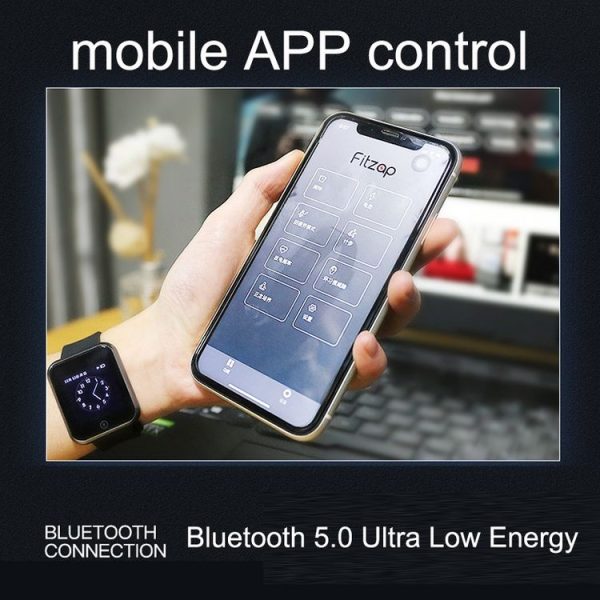 HZQW-101 Silent Alarm Shock Smart Wireless Watch Bed Rest Corrector (Black) - Image 7